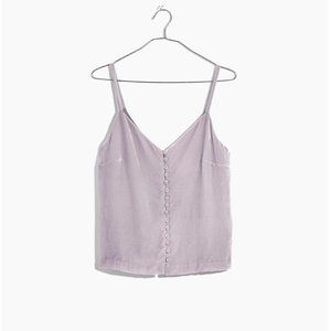 Madewell Velvet Button-Down Cami